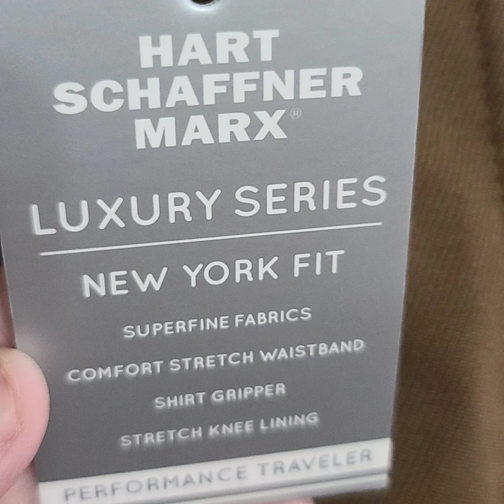 NWT Hart Schaffner Marx Mens 100% Wool Pants Chocolate Brown UNHEMMED 46 R‎